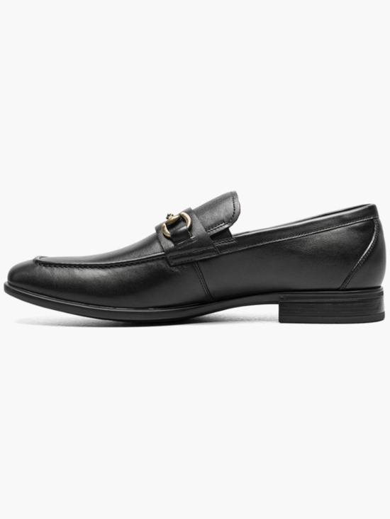 Mens Florsheim Zaffiro Moc Toe Bit Loafer II in Black Leather. 15215 001 main image 7
